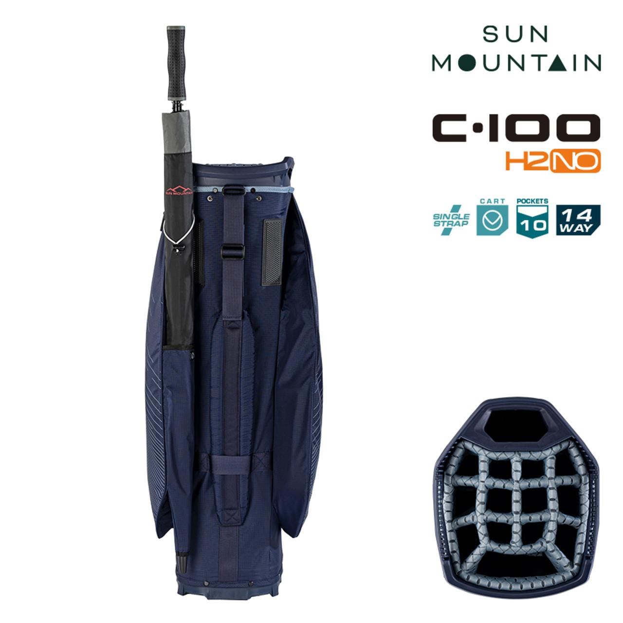 Sun Mountain H2NO C100 Waterproof Cartbag 14 WAY, navy/ash/platinum