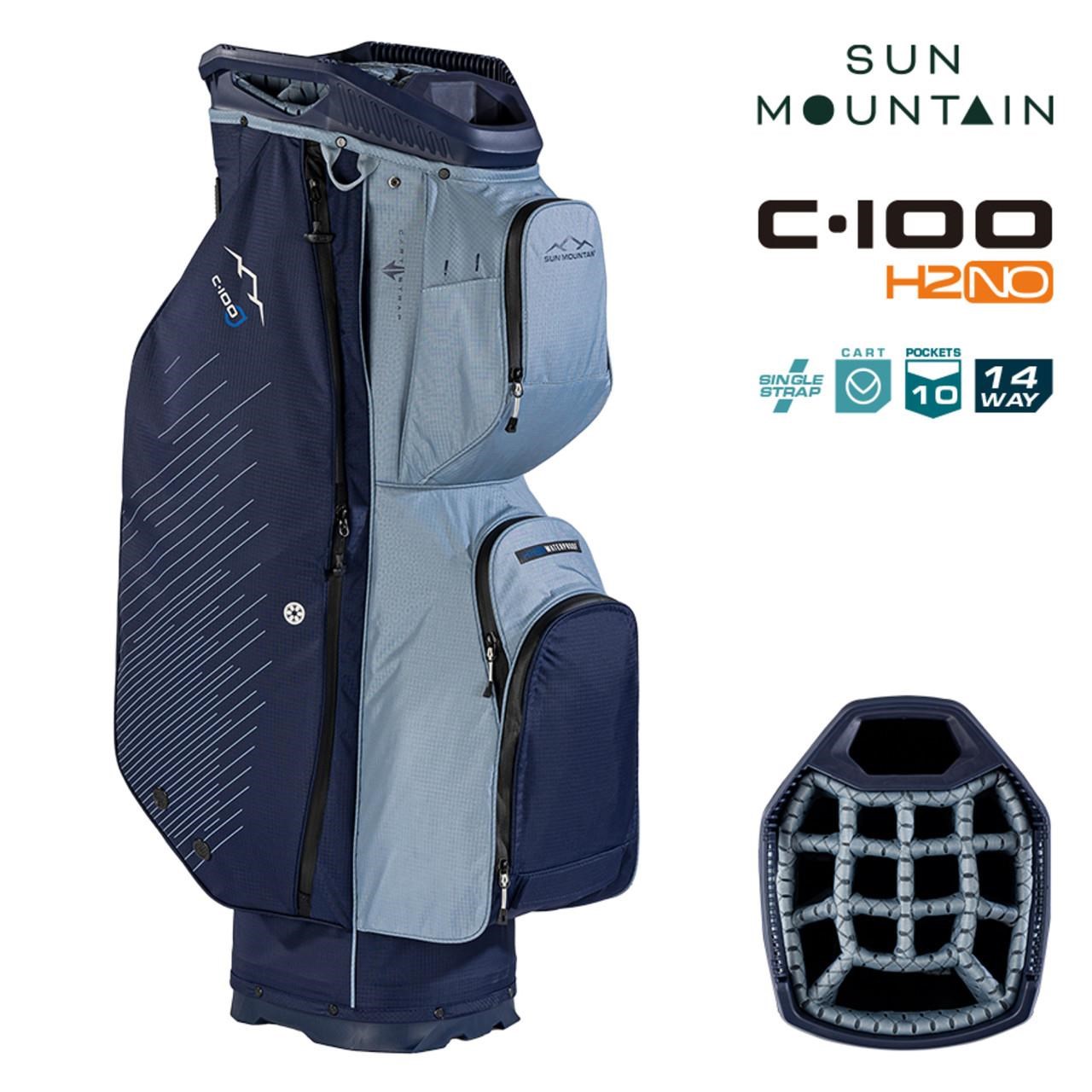Sun Mountain H2NO C100 Waterproof Cartbag 14 WAY, navy/ash/platinum