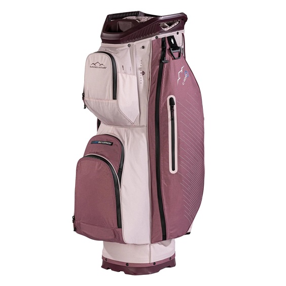 Sun Mountain H2NO C100 Waterproof Cartbag 14 WAY, mauve/powder/wine