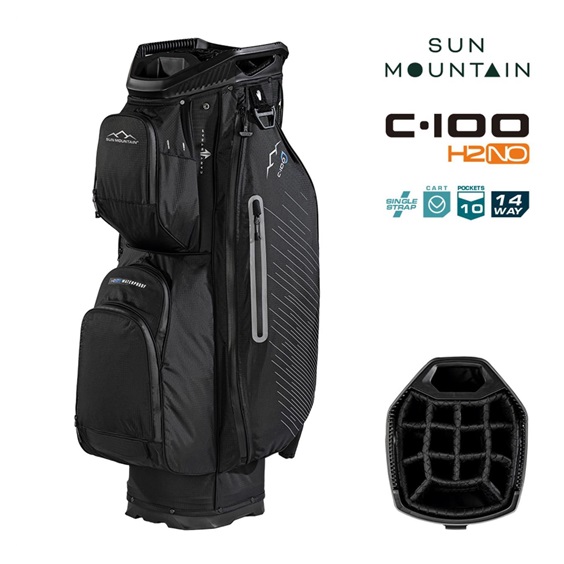 Sun Mountain H2NO C100 Waterproof Cartbag 14 WAY, black