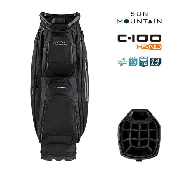 Sun Mountain H2NO C100 Waterproof Cartbag 14 WAY, black