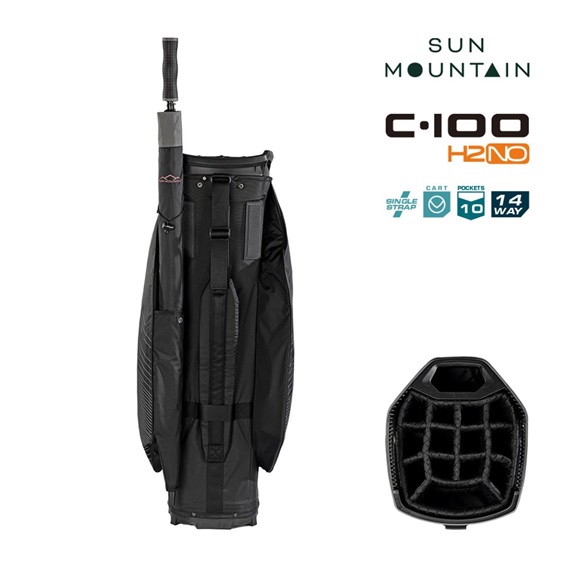 Sun Mountain H2NO C100 Waterproof Cartbag 14 WAY, black
