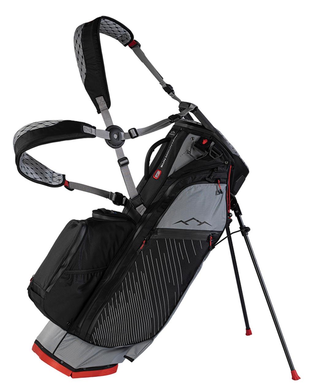 Sun Mountain H2NO  E-4.5 14 WAY VLO Waterproof Standbag, nickel/black/red
