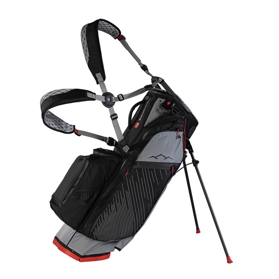 Sun Mountain H2NO  E-4.5 14 WAY VLO Waterproof Standbag, nickel/black/red