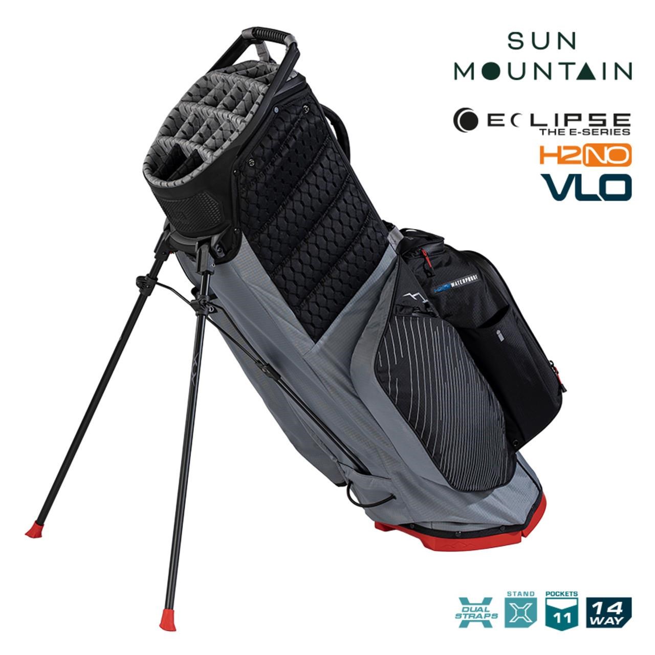Sun Mountain H2NO  E-4.5 14 WAY VLO Waterproof Standbag, nickel/black/red