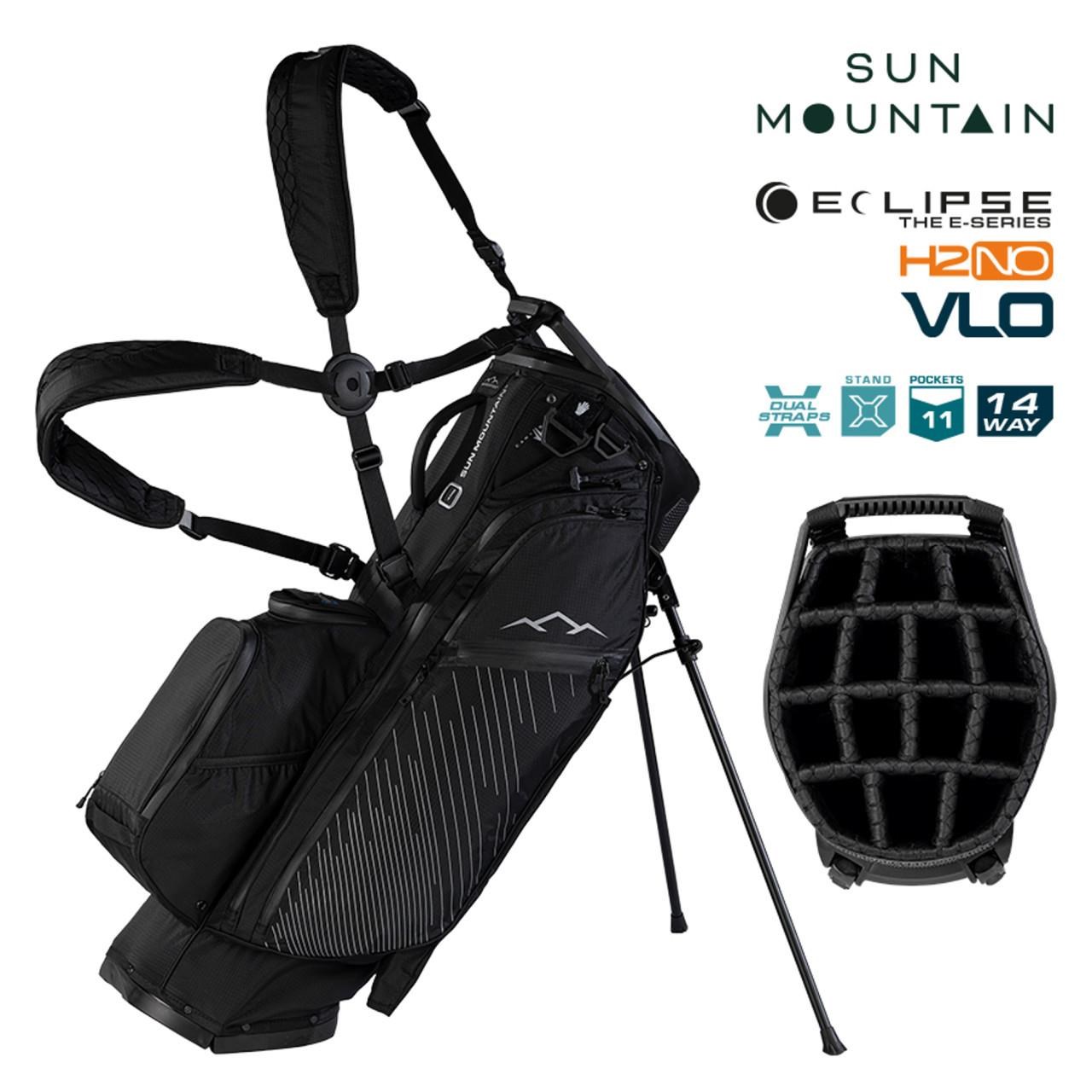 Sun Mountain H2NO  E-4.5 14 WAY VLO Waterproof Standbag, black/steel