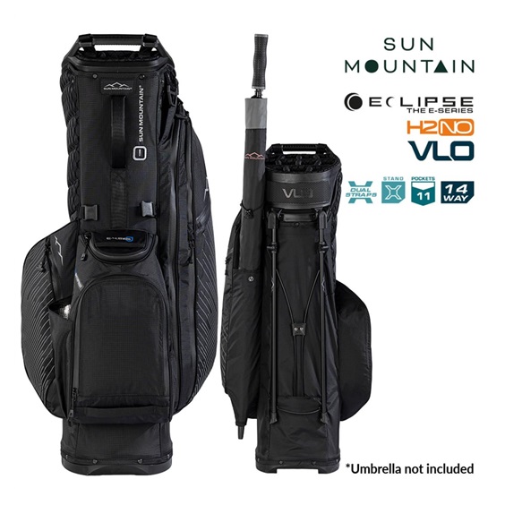 Sun Mountain H2NO  E-4.5 14 WAY VLO Waterproof Standbag, black/steel