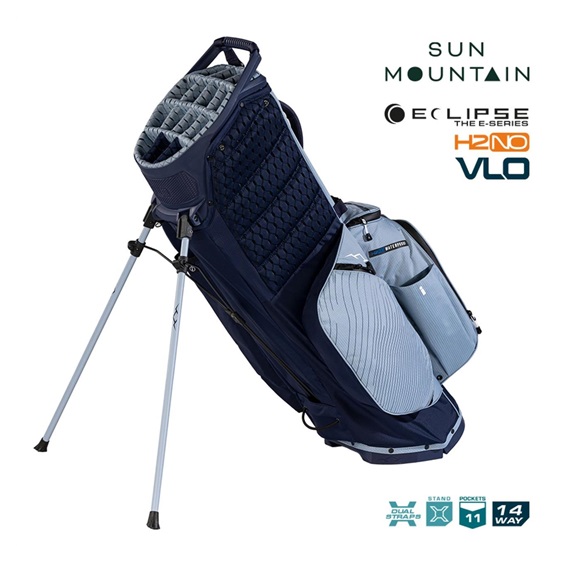 Sun Mountain H2NO  E-4.5 14 WAY VLO Waterproof Standbag, navy/ash