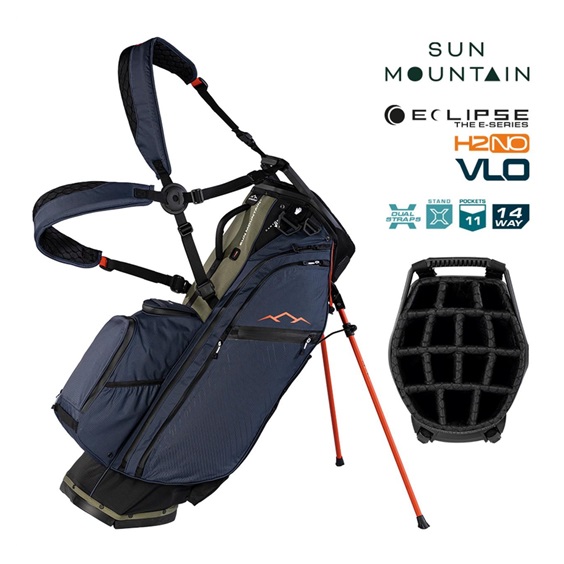 Sun Mountain H2NO  E-4.5 14 WAY VLO Waterproof Standbag, black/ink/olive