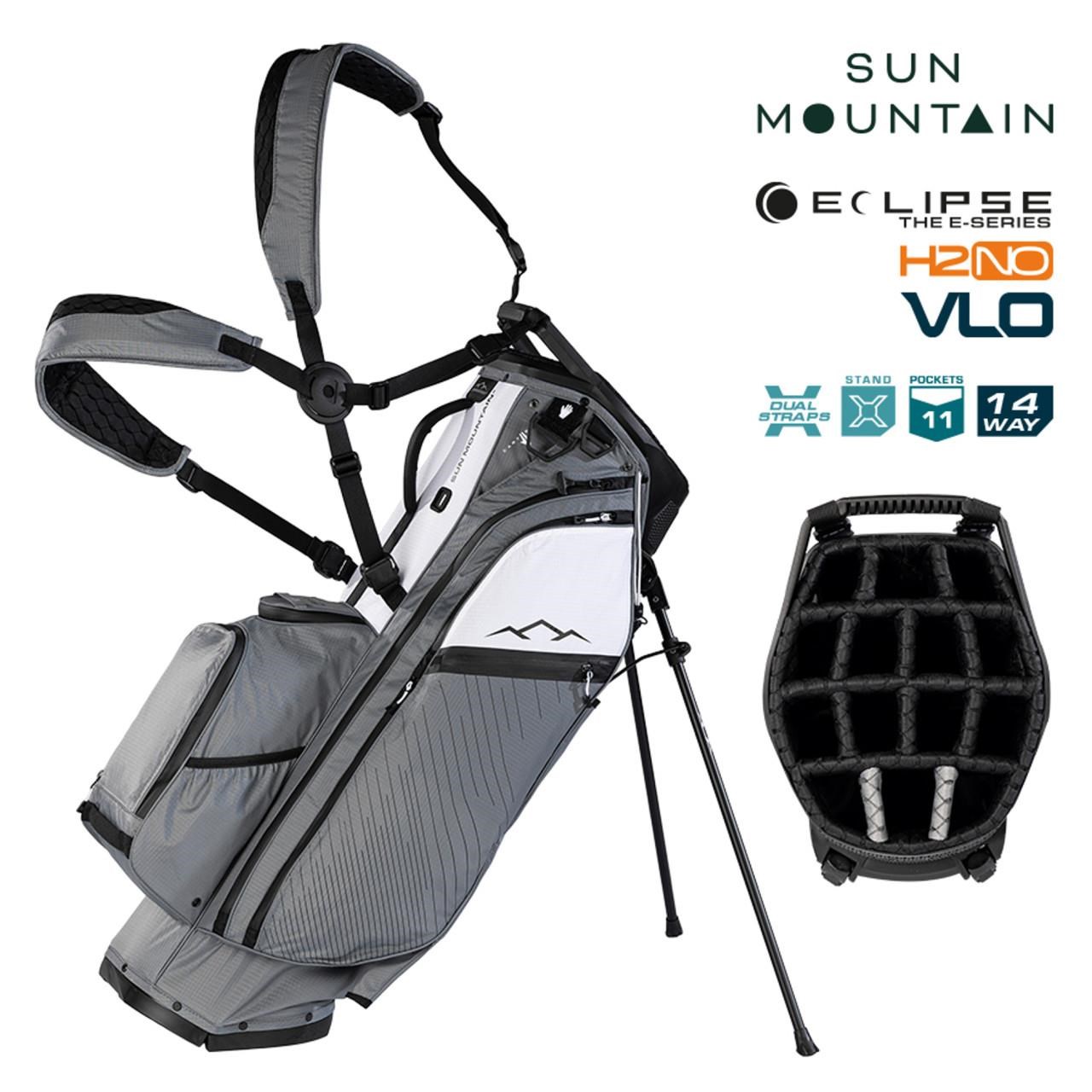 Sun Mountain H2NO  E-4.5 14 WAY VLO Waterproof Standbag, nickel/white/black