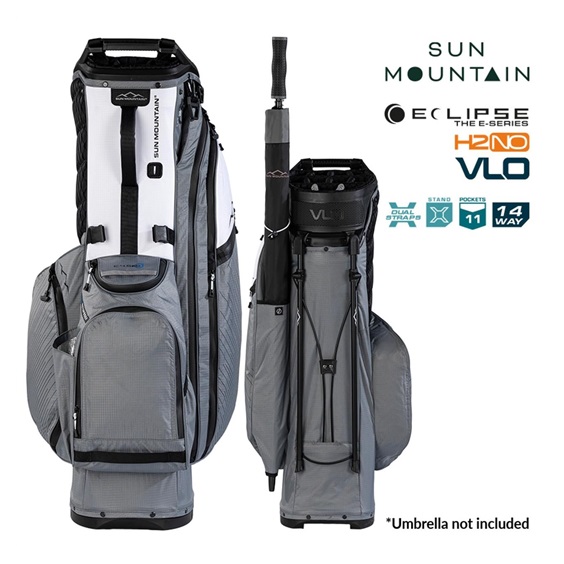 Sun Mountain H2NO  E-4.5 14 WAY VLO Waterproof Standbag, nickel/white/black
