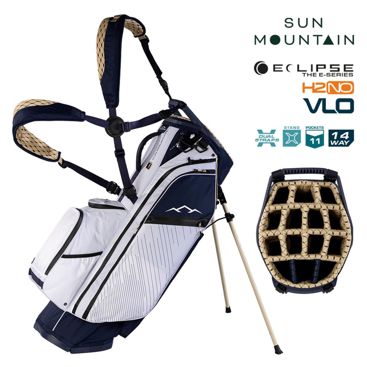 Sun Mountain H2NO  E-4.5 14 WAY VLO Waterproof Standbag, navy/gold/white