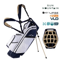 Sun Mountain H2NO  E-4.5 14 WAY VLO Waterproof Standbag, navy/gold/white