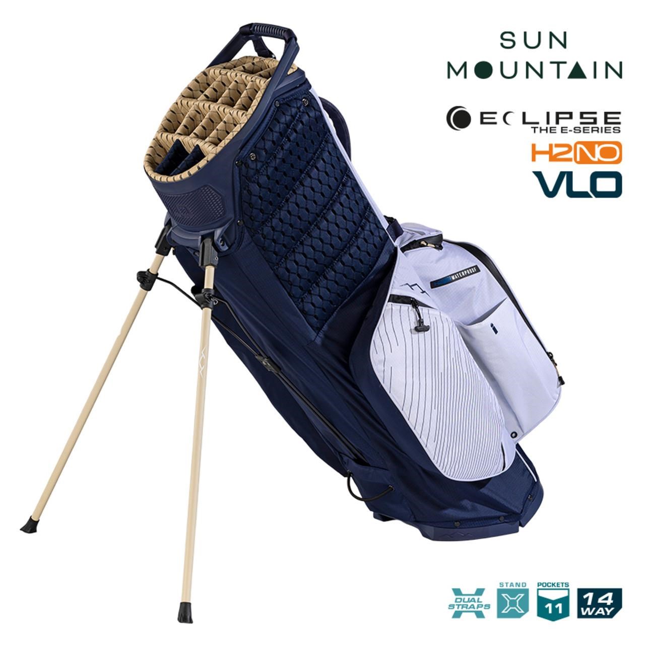 Sun Mountain H2NO  E-4.5 14 WAY VLO Waterproof Standbag, navy/gold/white