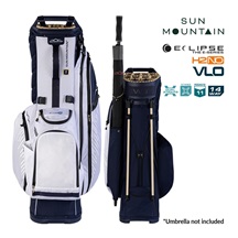 Sun Mountain H2NO  E-4.5 14 WAY VLO Waterproof Standbag, navy/gold/white