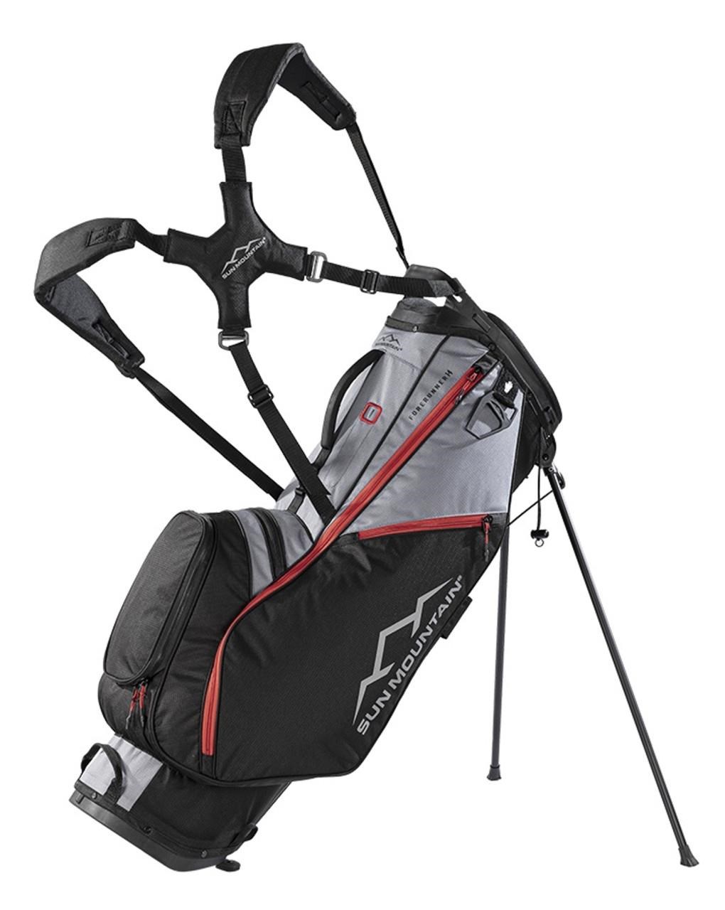 Sun Mountain Forerunner Standbag, schwarz/grau/rot