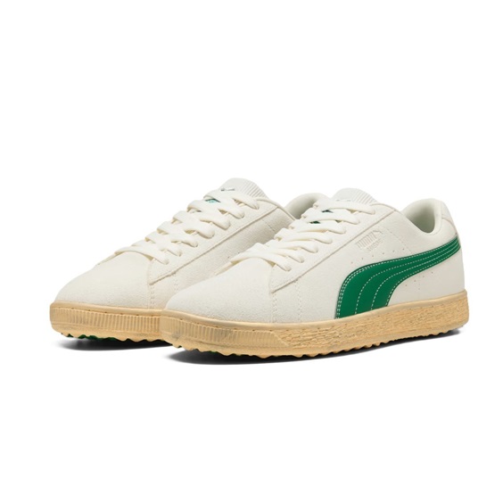 Puma Suede 30904 Herren Golfschuhe, warm white/luso green