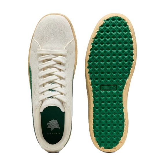 Puma Suede 30904 Herren Golfschuhe, warm white/luso green