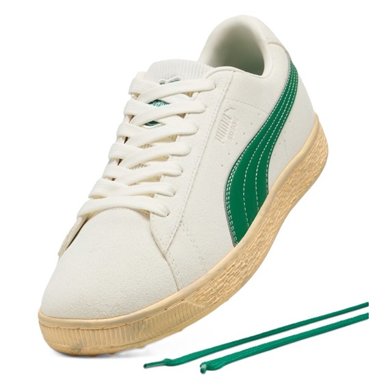 Puma Suede 30904 Herren Golfschuhe, warm white/luso green