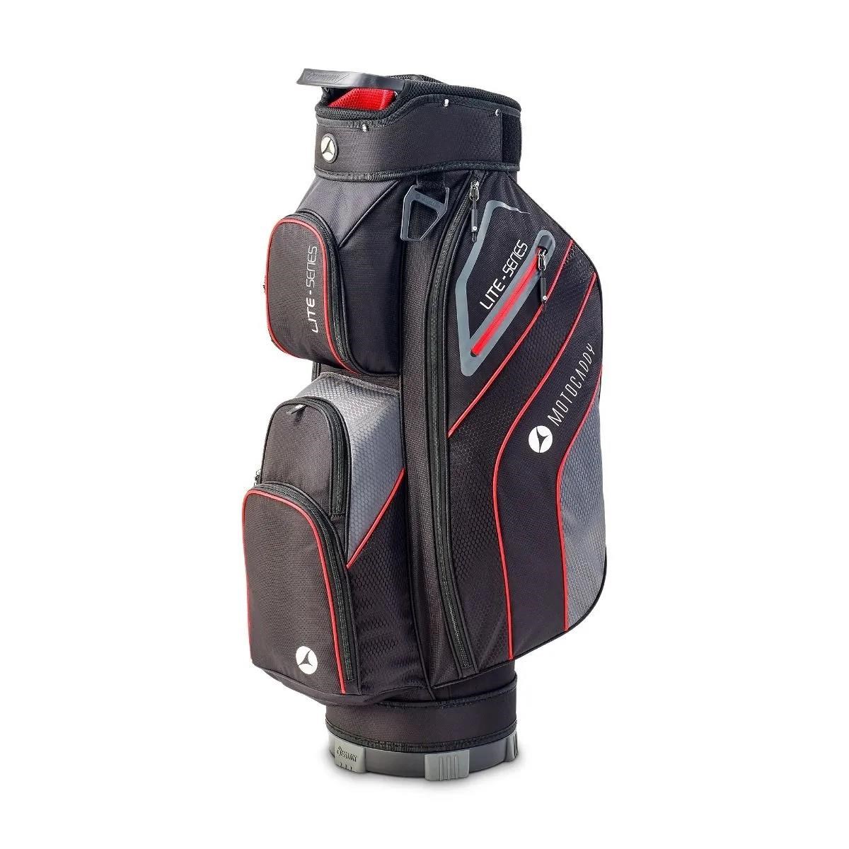 Motocaddy NEW Lite-Series Cartbag, schwarz/rot