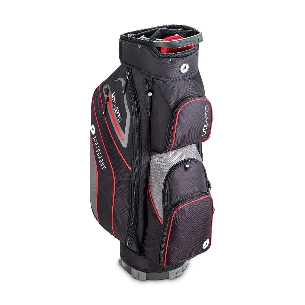 Motocaddy NEW Lite-Series Cartbag, schwarz/rot