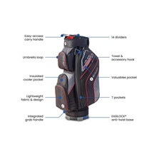 Motocaddy NEW Lite-Series Cartbag, schwarz/rot