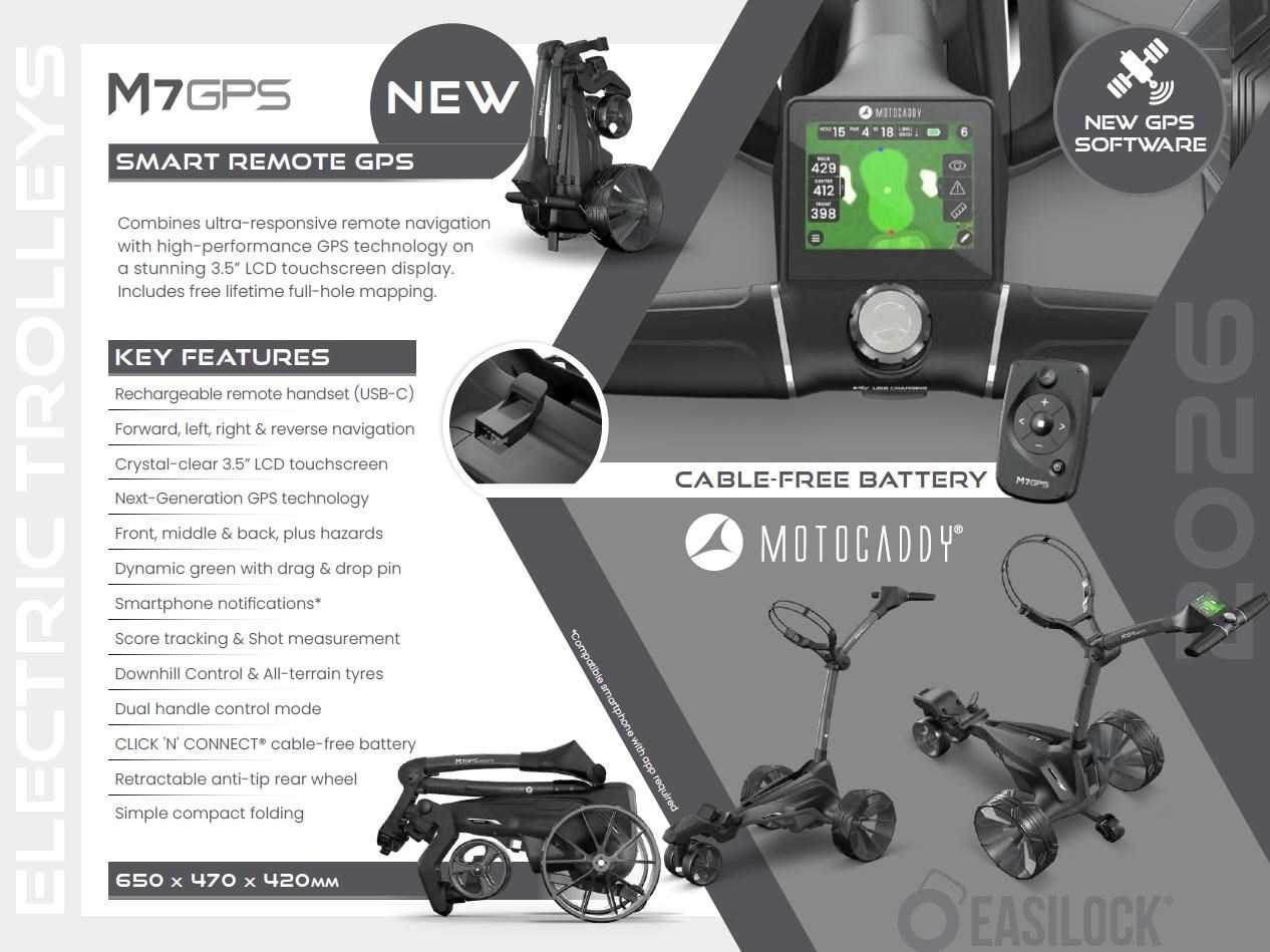 Motocaddy NEW M7 REMOTE DHC Elektrotrolley