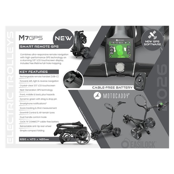 Motocaddy NEW M7 REMOTE DHC Elektrotrolley