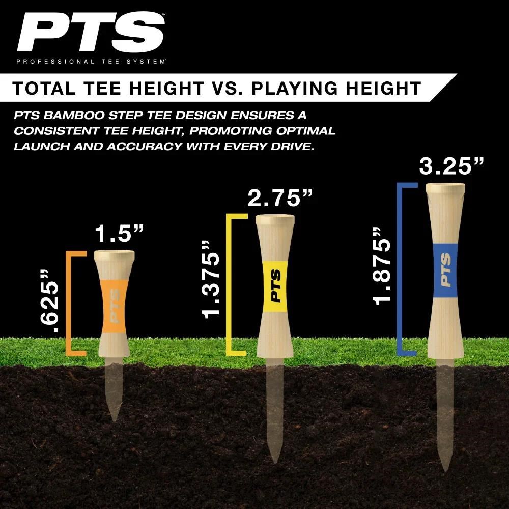 Pride Sports PTS Bamboo Step Holztees 38mm, 50Stk.