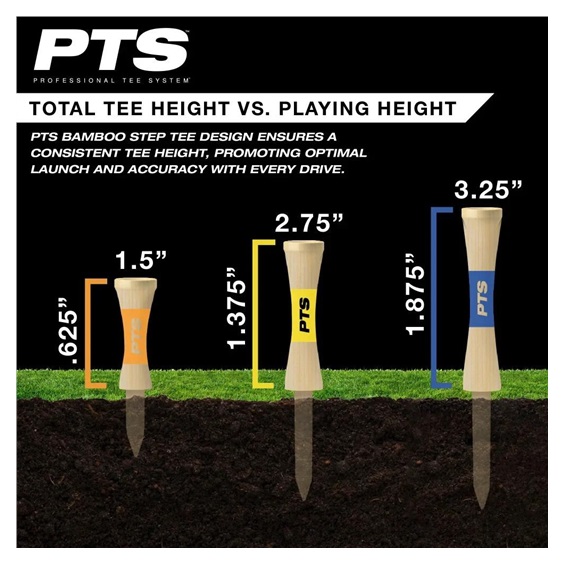 Pride Sports PTS Bamboo Step Holztees 83mm, 50Stk.