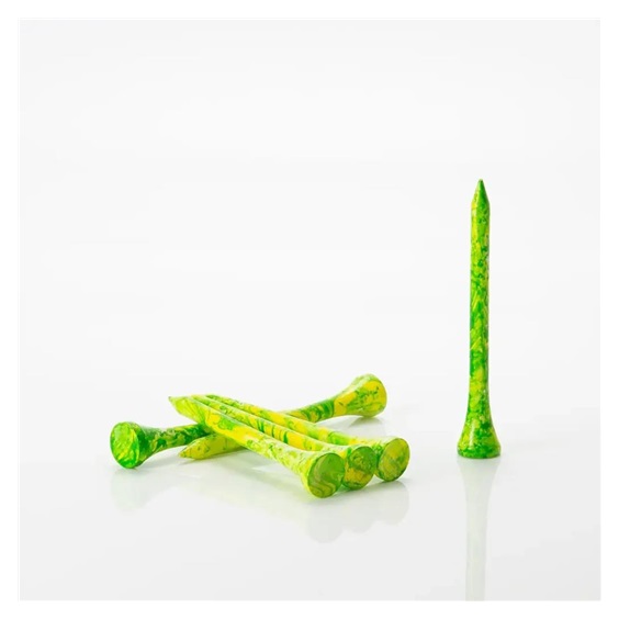 Pride Sports Special Edition Paint Splatter Holztees, 69mm, 45Stk., grün/gelb