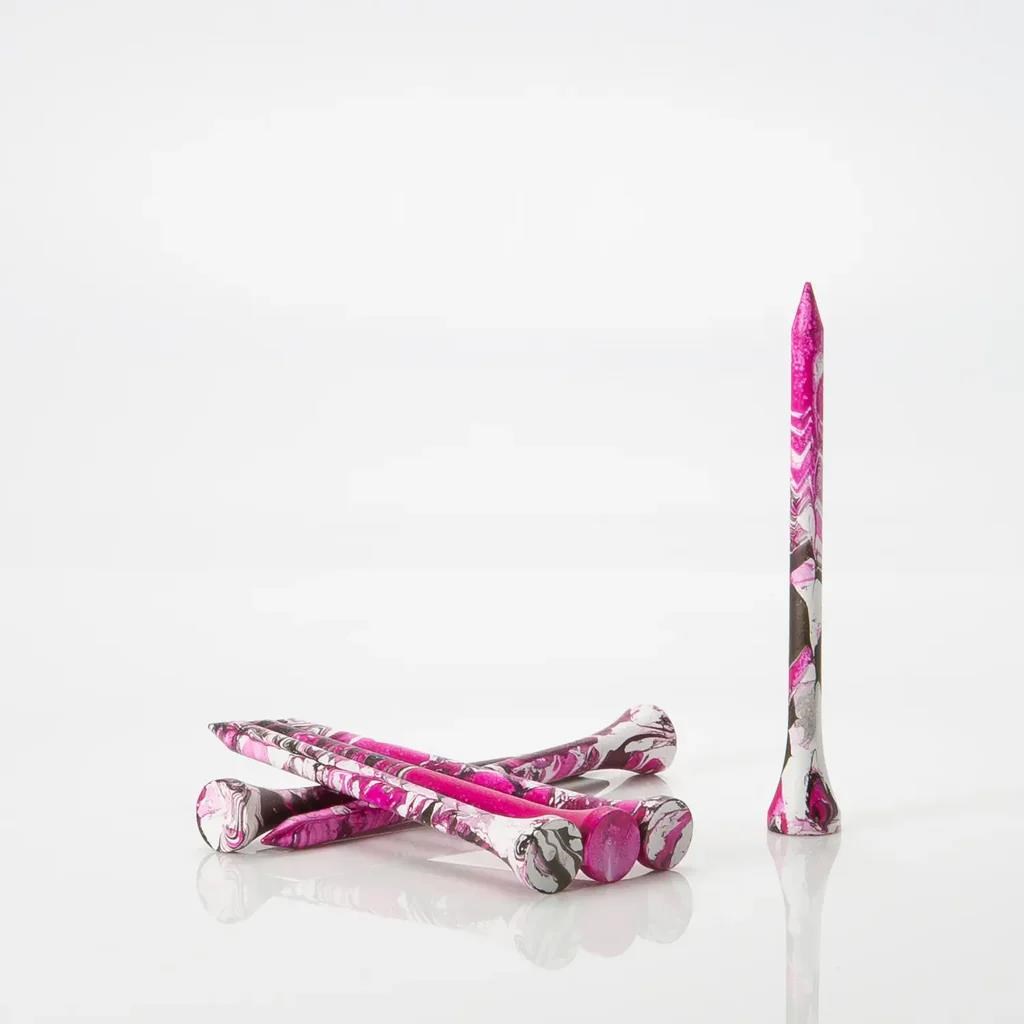 Pride Sports Special Edition Paint Splatter Holztees, 69mm, 45Stk., rosa/schwarz
