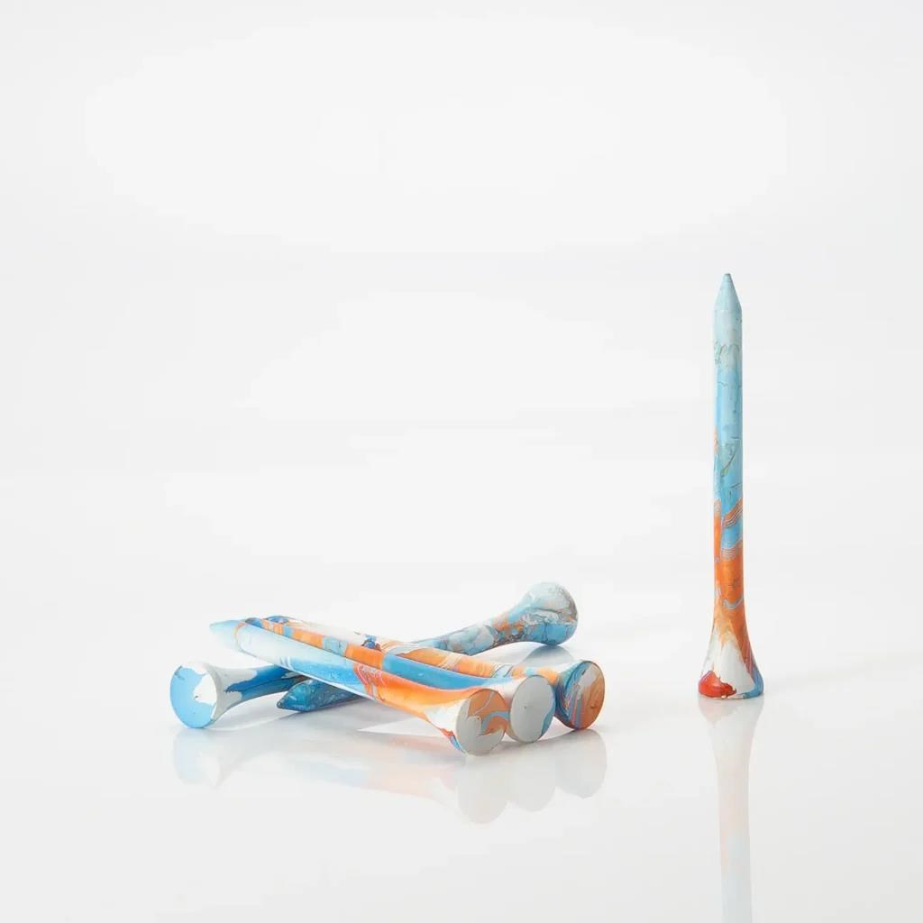 Pride Sports Special Edition Paint Splatter Holztees, 69mm, 45Stk., blau/orange