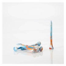 Pride Sports Special Edition Paint Splatter Holztees, 69mm, 45Stk., blau/orange