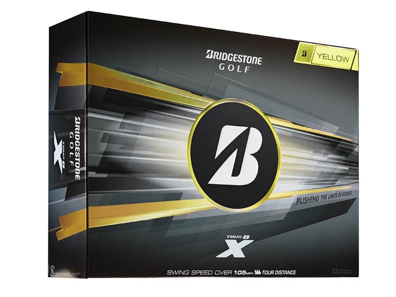Bridgestone Tour B X Golfbälle, gelb