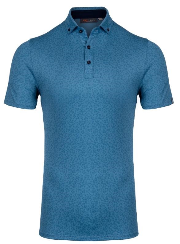 KJUS Lance Printed Herren Poloshirt, atlas blau