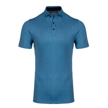 KJUS Lance Printed Herren Poloshirt, atlas blau
