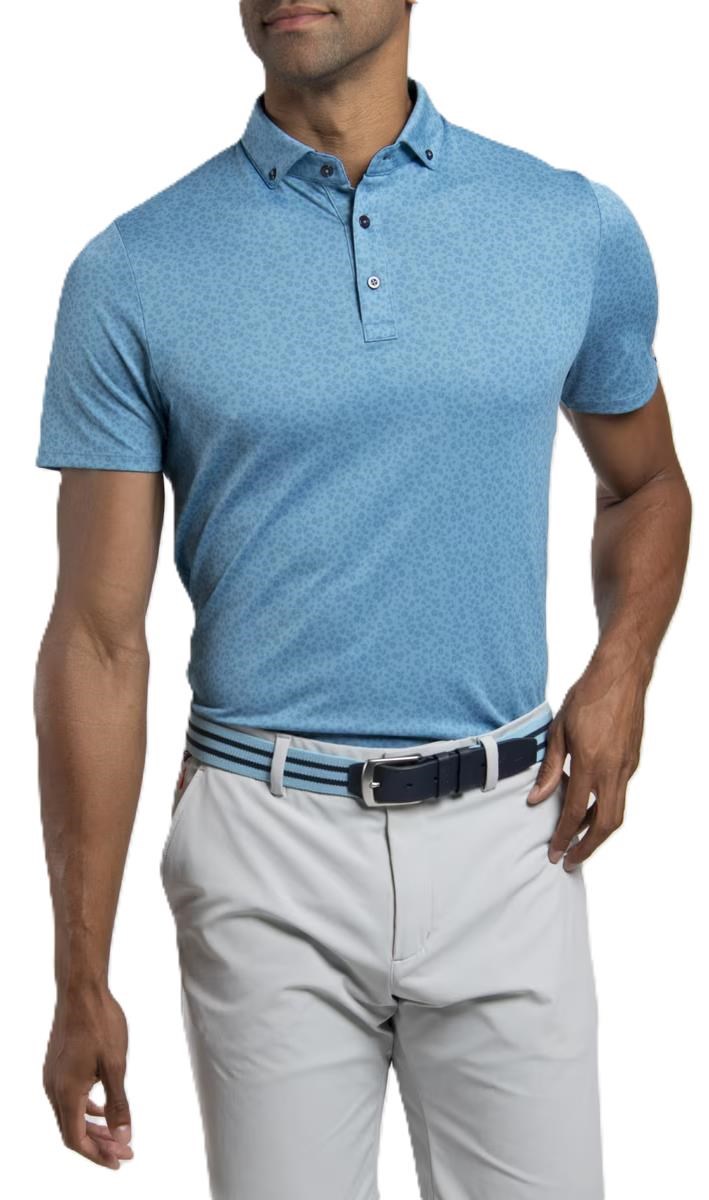 KJUS Lance Printed Herren Poloshirt, atlas blau