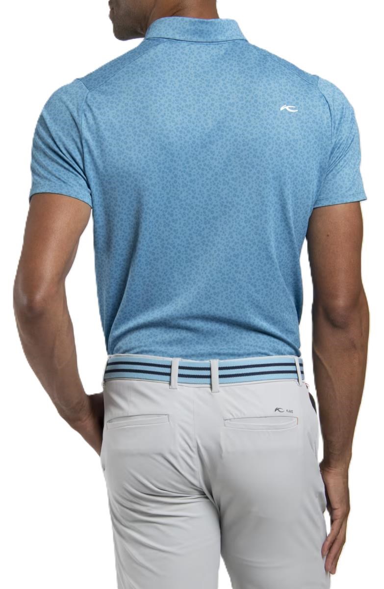 KJUS Lance Printed Herren Poloshirt, atlas blau
