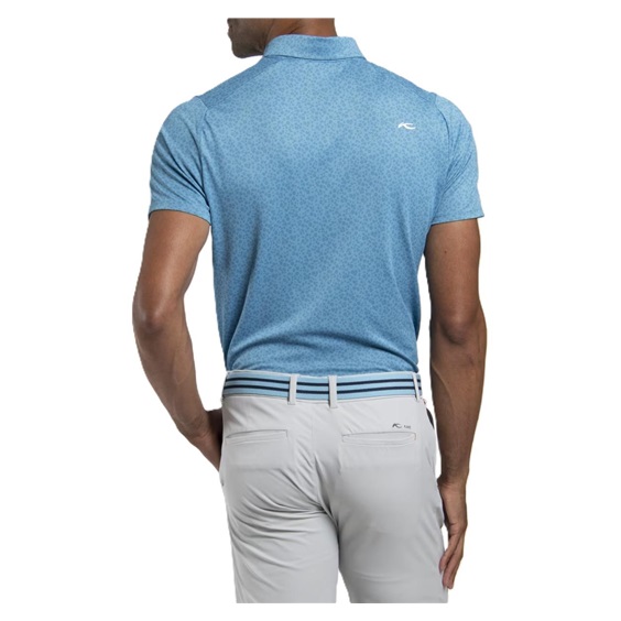 KJUS Lance Printed Herren Poloshirt, atlas blau
