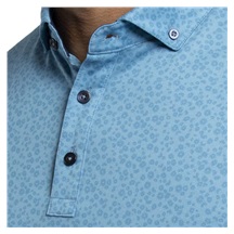 KJUS Lance Printed Herren Poloshirt, atlas blau