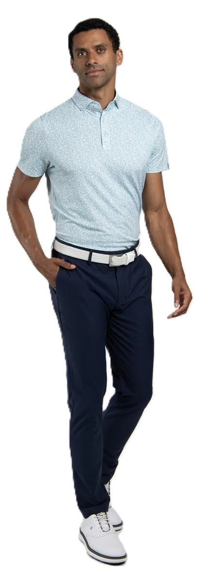 KJUS Lance Printed Herren Poloshirt, riverbank/white