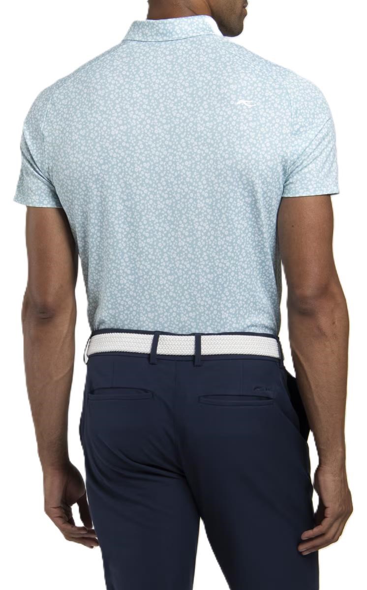 KJUS Lance Printed Herren Poloshirt, riverbank/white
