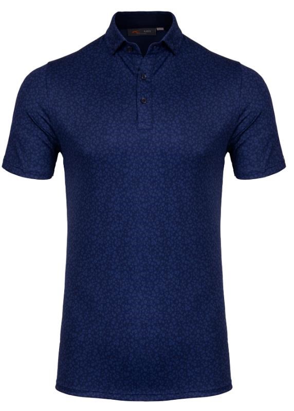 KJUS Lance Printed Herren Poloshirt, atlanta blau
