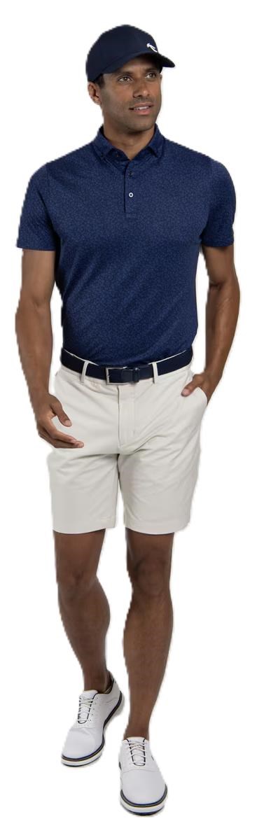 KJUS Lance Printed Herren Poloshirt, atlanta blau