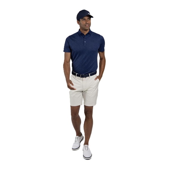KJUS Lance Printed Herren Poloshirt, atlanta blau