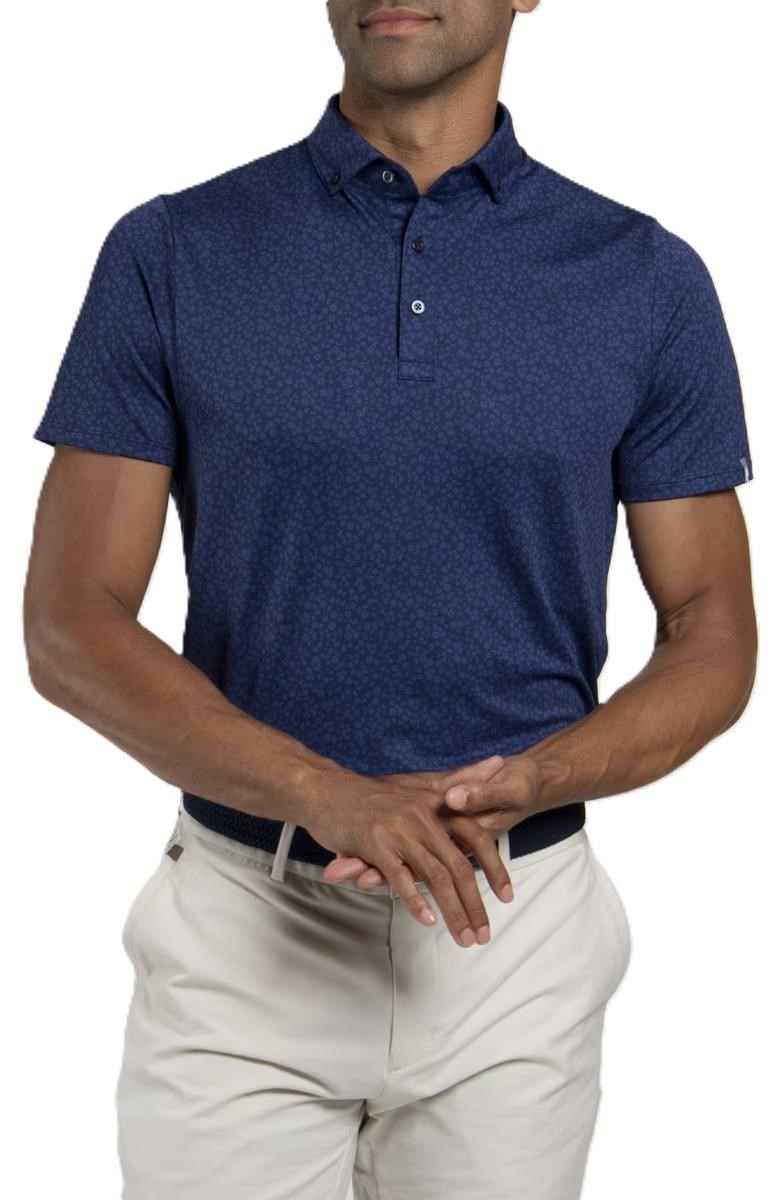 KJUS Lance Printed Herren Poloshirt, atlanta blau