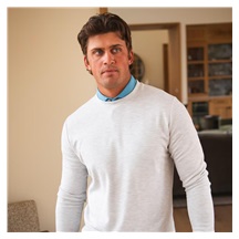 KJUS Essentials Crew Neck Herren Sweatshirt, riverbank/atlanta blau