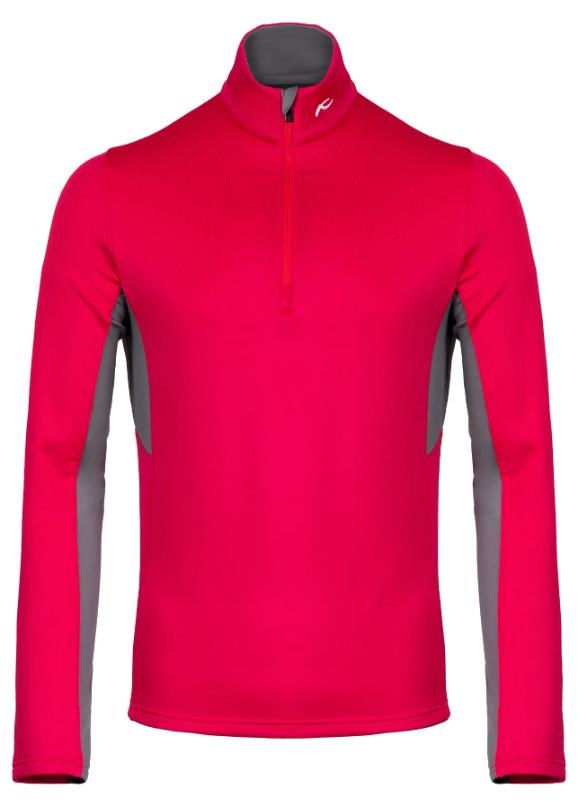 KJUS Hydraulic Midlayer Half-Zip Herren Sweatshirt, rhubarb/pewter