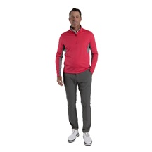 KJUS Hydraulic Midlayer Half-Zip Herren Sweatshirt, rhubarb/pewter